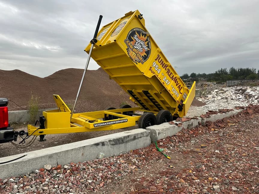 Construction debris hauled away