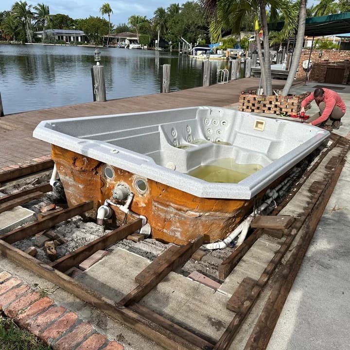 Hot tub removal