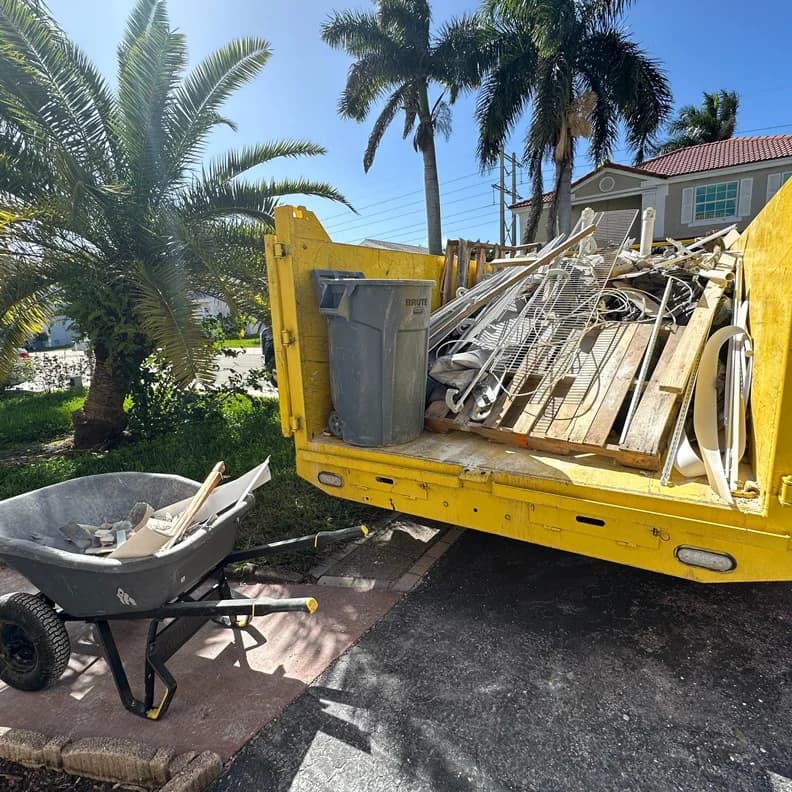 Assorted items ready for removal